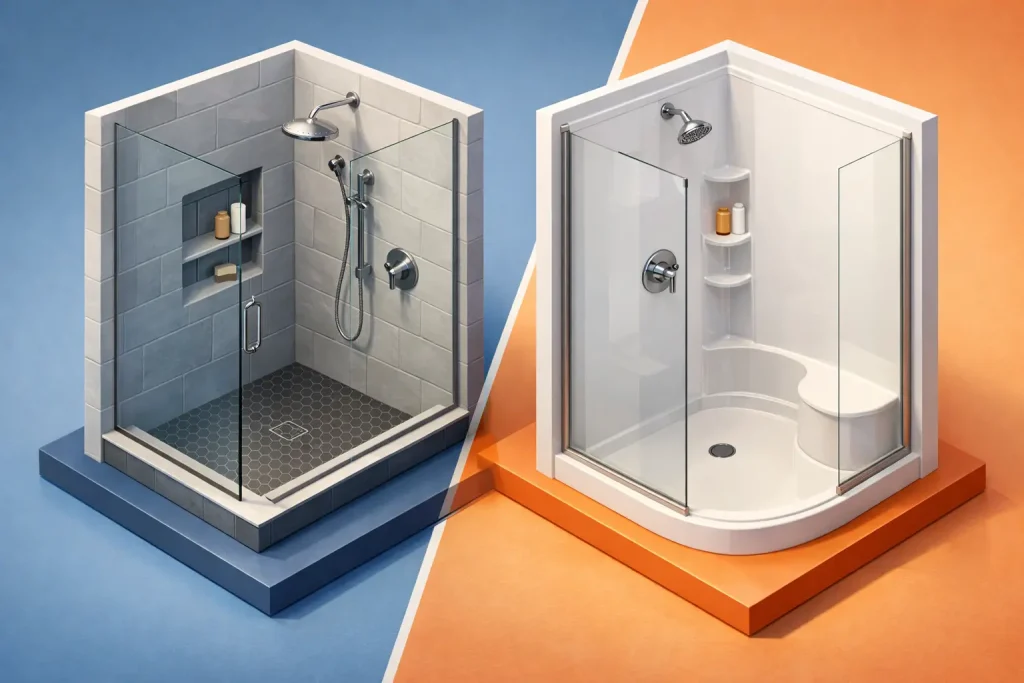 Tile Shower Versus Acrylic Surround
