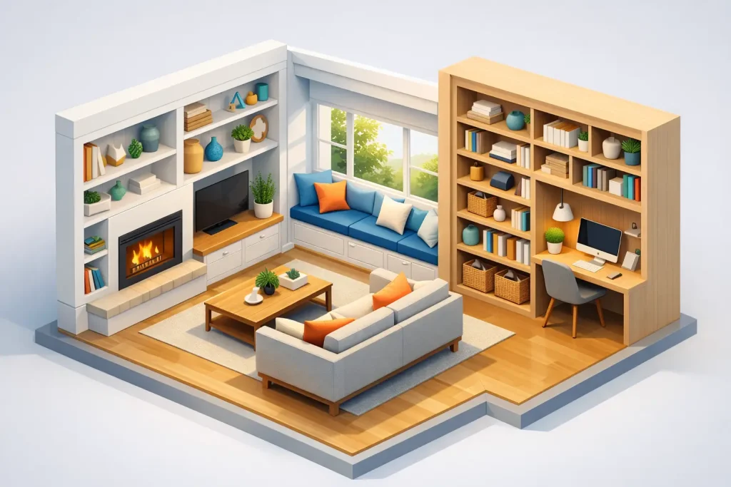 Built In Shelving Ideas That Add Value at Home