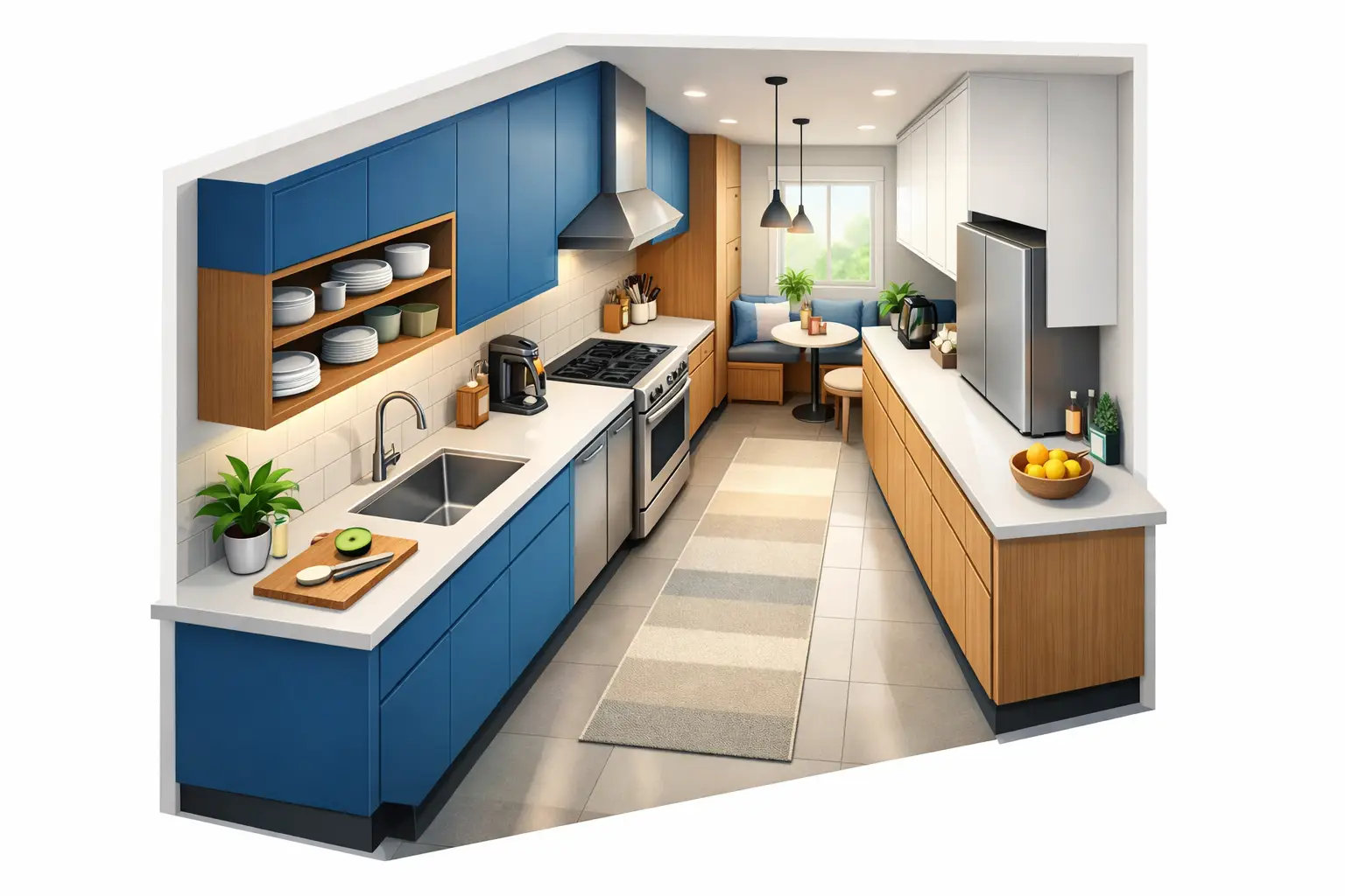 A Galley Kitchen Renovation Example That Works
