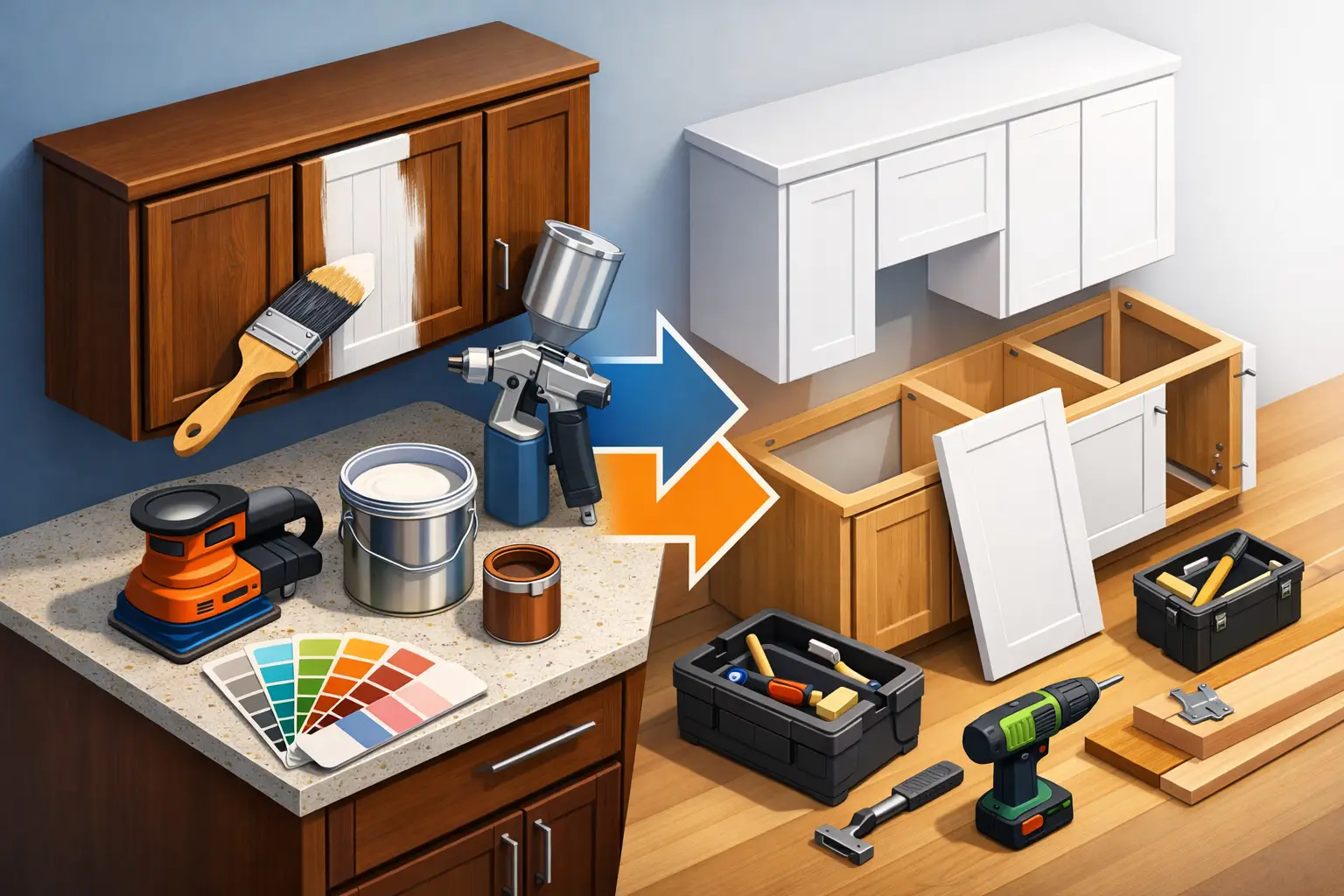 Refinishing Cabinets Versus Replacement Explained