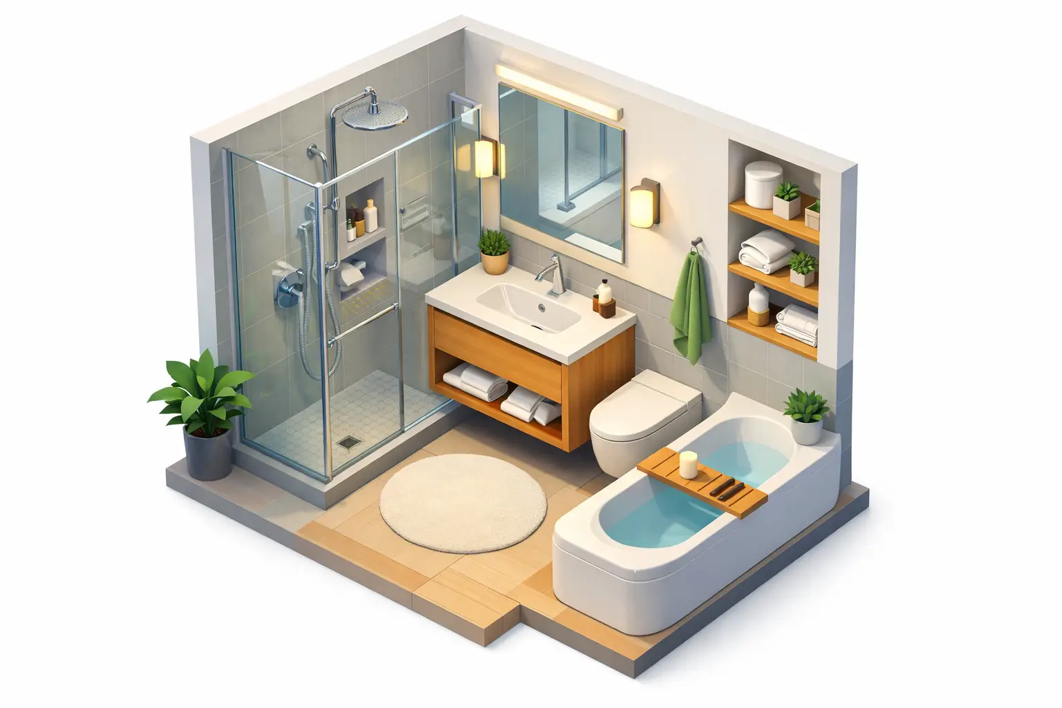 Small Bathroom Remodel Example That Works Harder