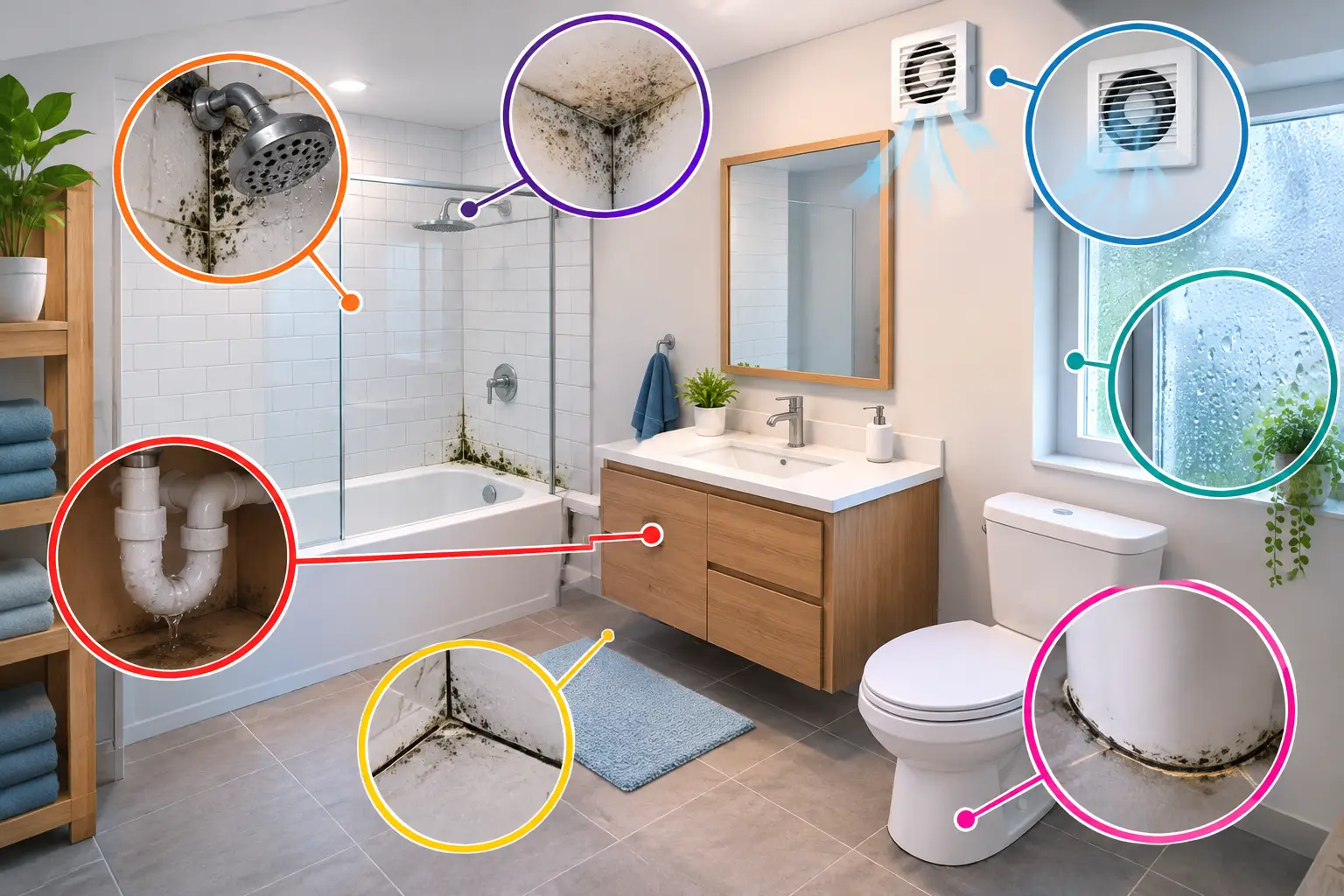 What Causes Bathroom Mold? 7 Problems to Check